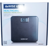 GoWISE USA GW22035 Electronic Personal Digital Scale w- Step-On Techonology & Wide Platform & LCD Display 400LB Capacity Black